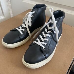 Polo by Ralph Lauren Black Leather High Top Sneakers